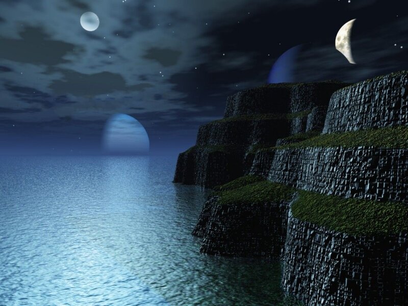 Cliffs by the Sea — Blue