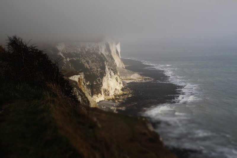 Cliffs by the Sea — Gray, Misty