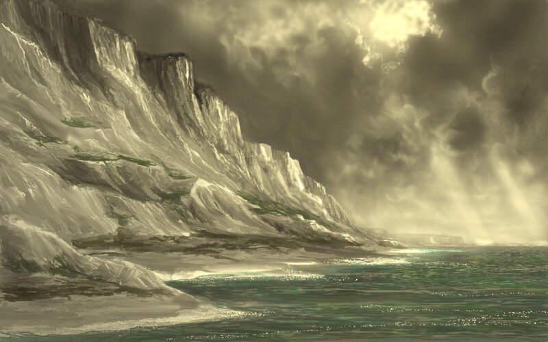 Cliffs by the Sea — Green