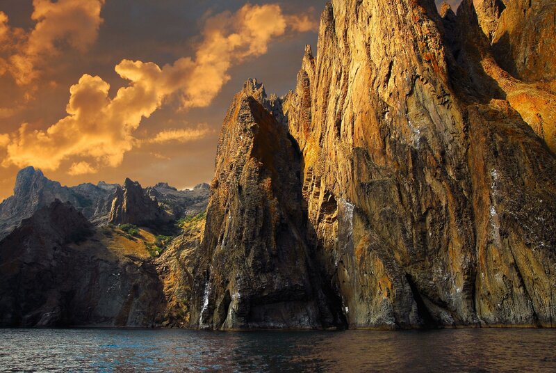 Cliffs by the Sea — Orange