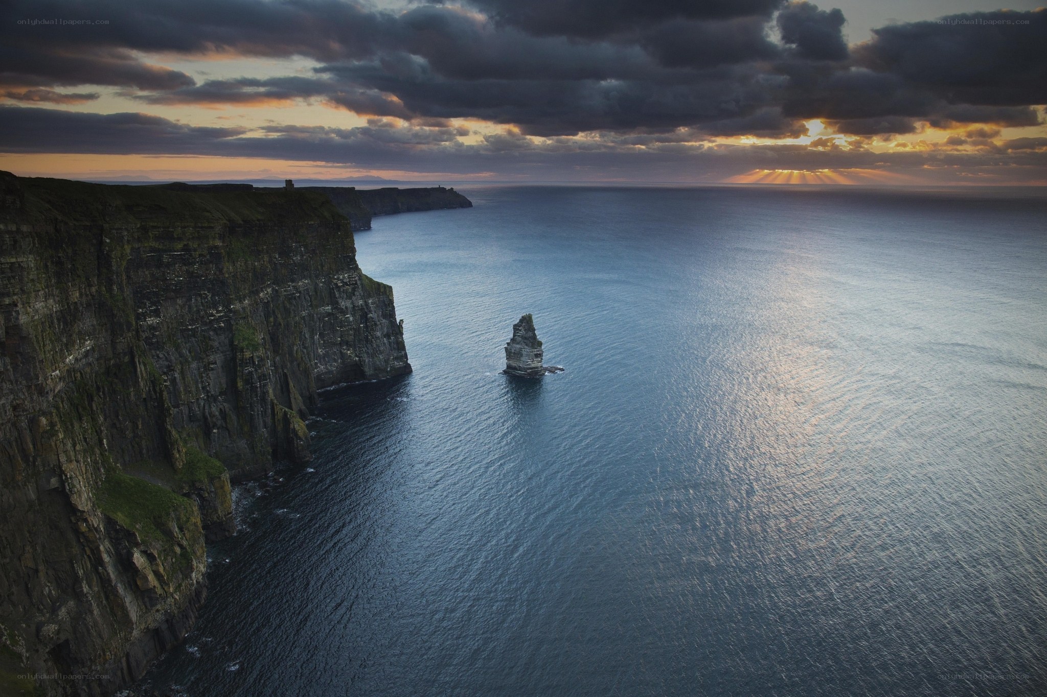 Cliffs of Moher at sunset