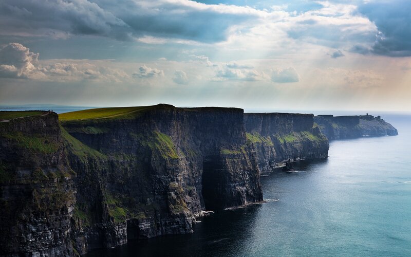 Cliffs of Moher — Blue, Dramatic, Afternoon, Photograph, Ocean, Clouds