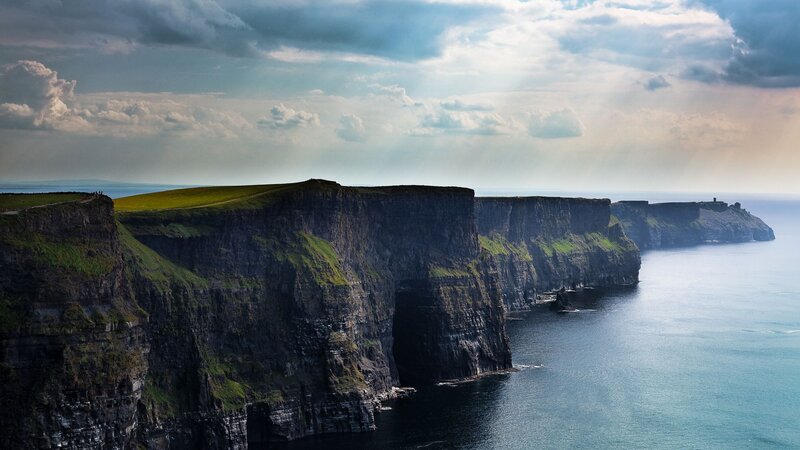 Cliffs of Moher — Blue, Dramatic, Afternoon, Photograph, Ocean, Sky