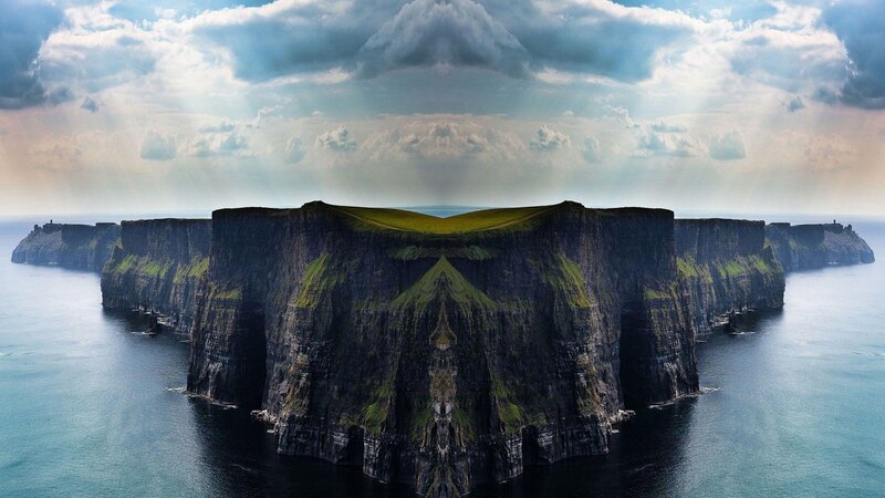 Cliffs of Moher — Blue, Dramatic, Afternoon, Photograph, Ocean