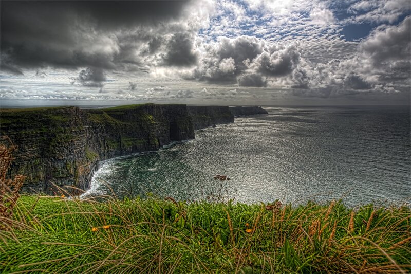 Cliffs of Moher — Green, Dramatic, Afternoon, Photograph, Ocean