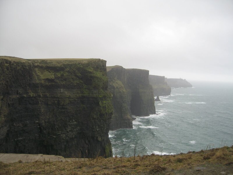 Cliffs of Moher on a foggy day