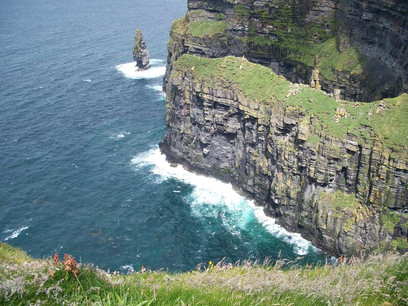Cliffs of Moher with sea stack