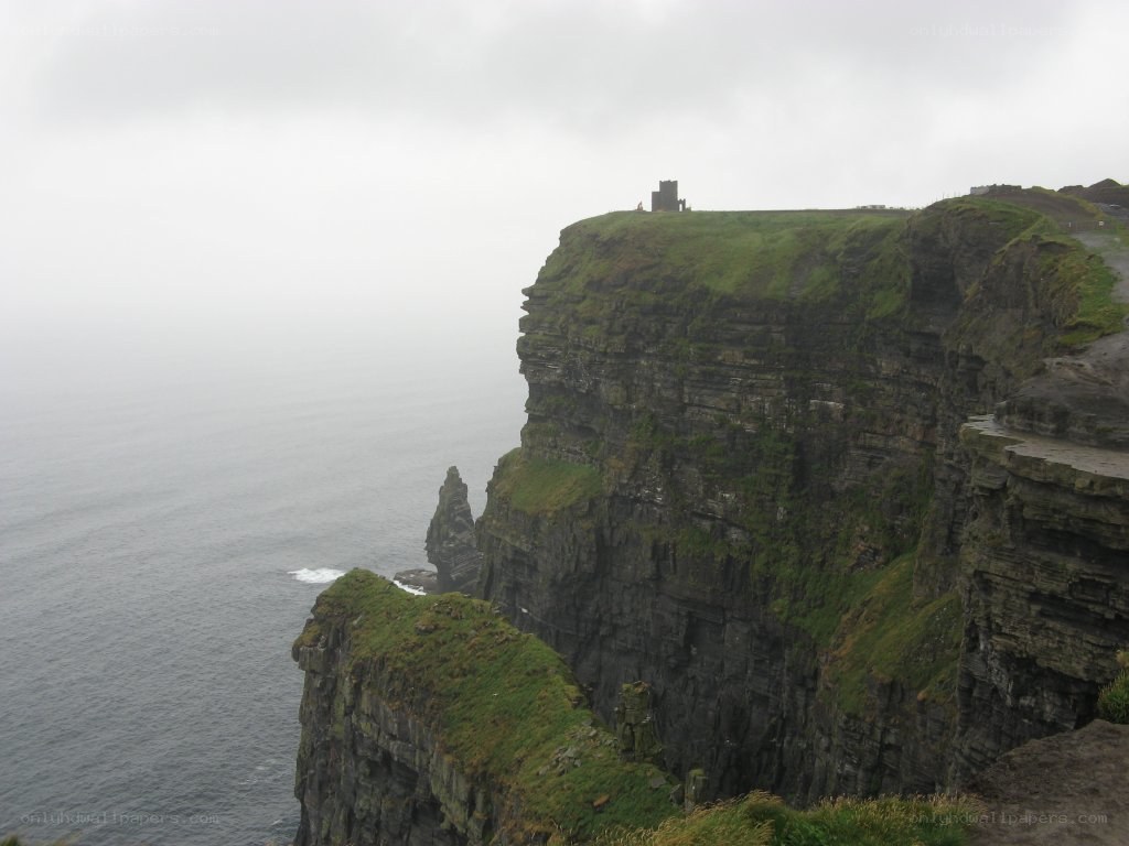 Cliffs of Moher with tower