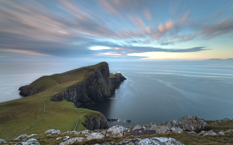 Cliffs of Neist Point at dusk