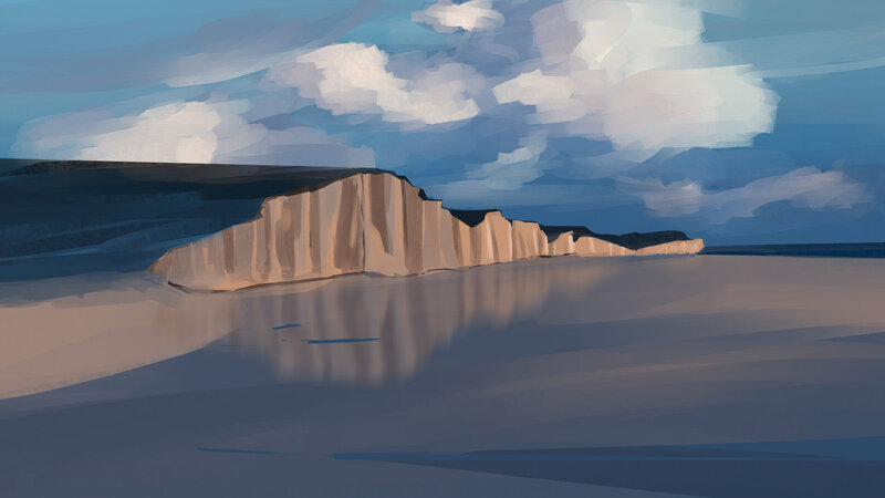 Cliffs on a Beach