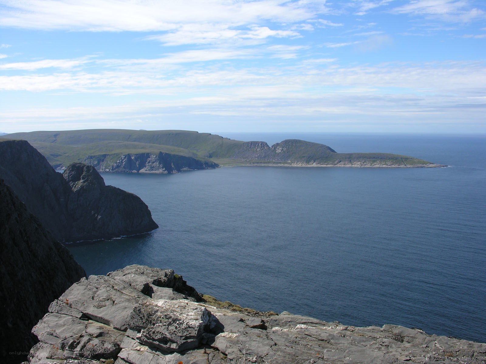 cliffs overlooking a coastal inlet