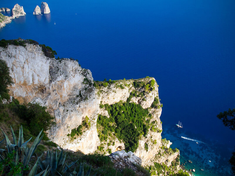 Cliffs Overlooking Blue Sea — Serene