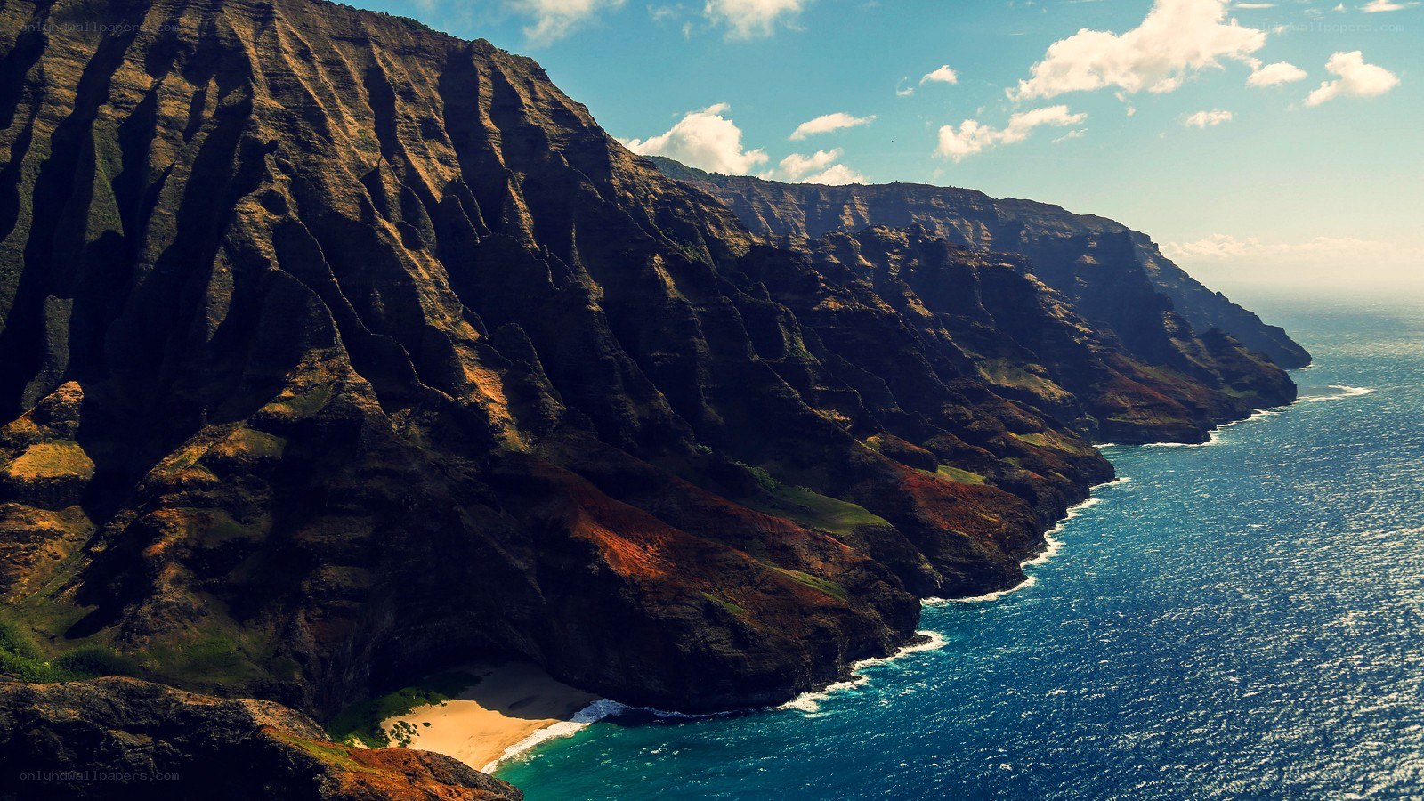 cliffs overlooking ocean beach