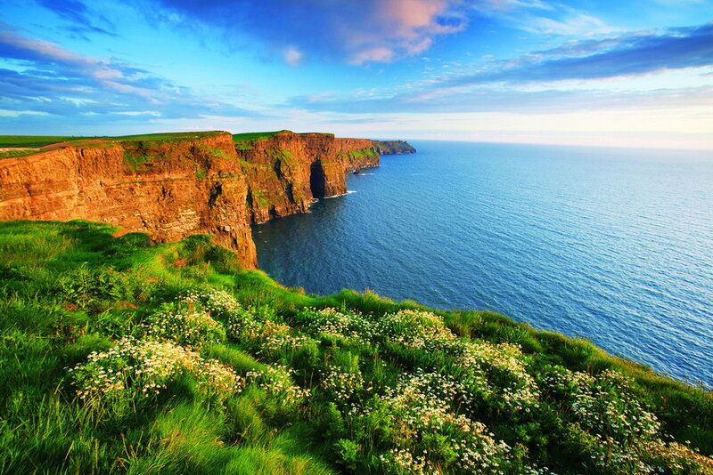Cliffs Overlooking Ocean — Blue, Serene