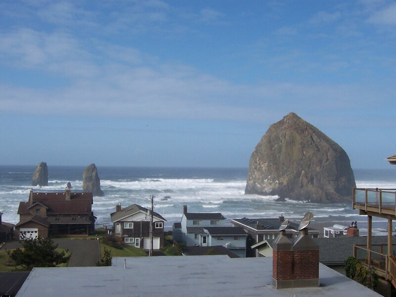 Cliffs overlooking ocean homes