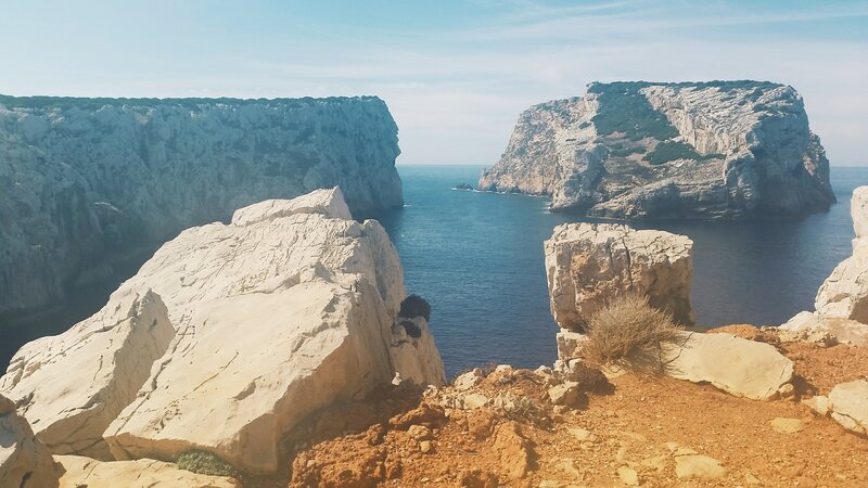 Cliffs Overlooking Sea — Blue