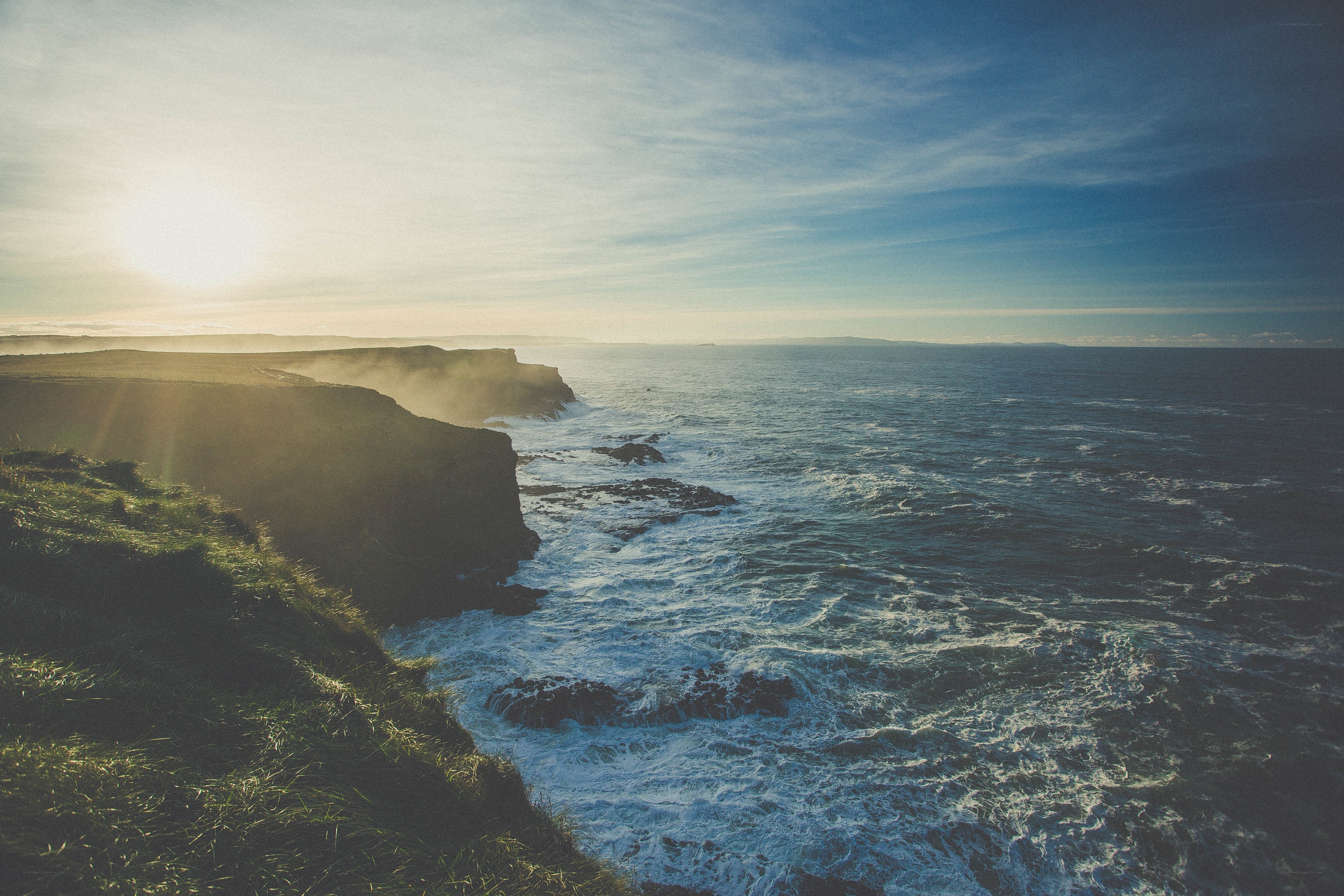 cliffs overlooking the ocean