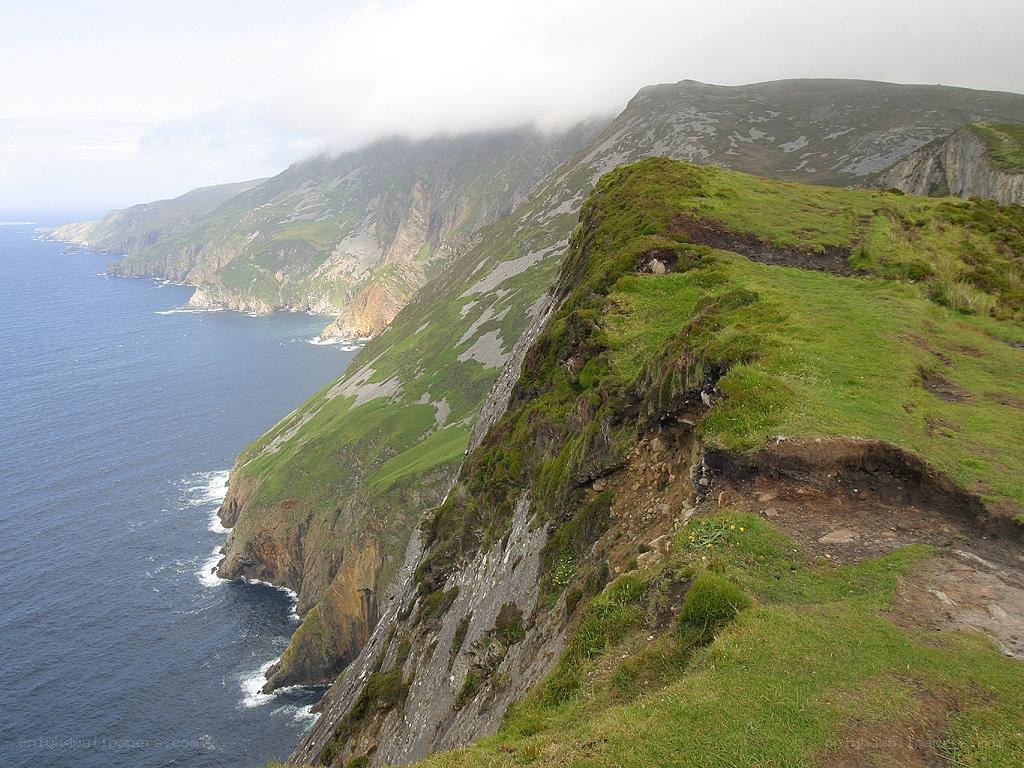 cliffs overlooking the ocean