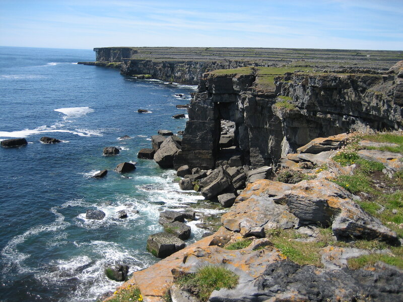 cliffs overlooking the ocean