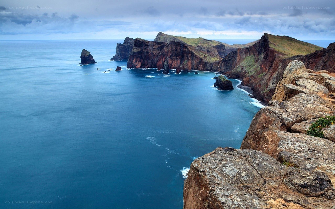 cliffs overlooking the ocean