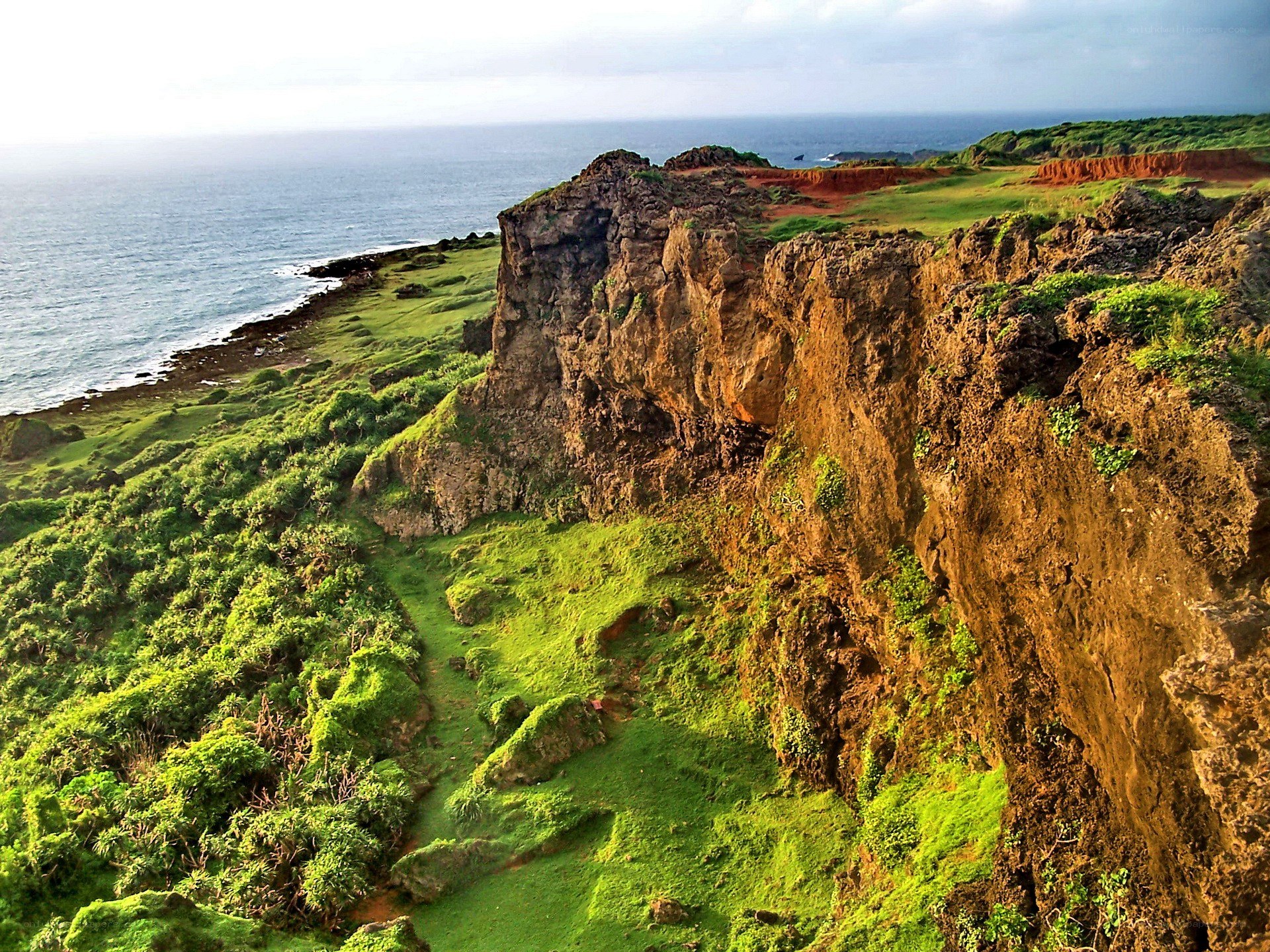 Cliffs overlooking the ocean