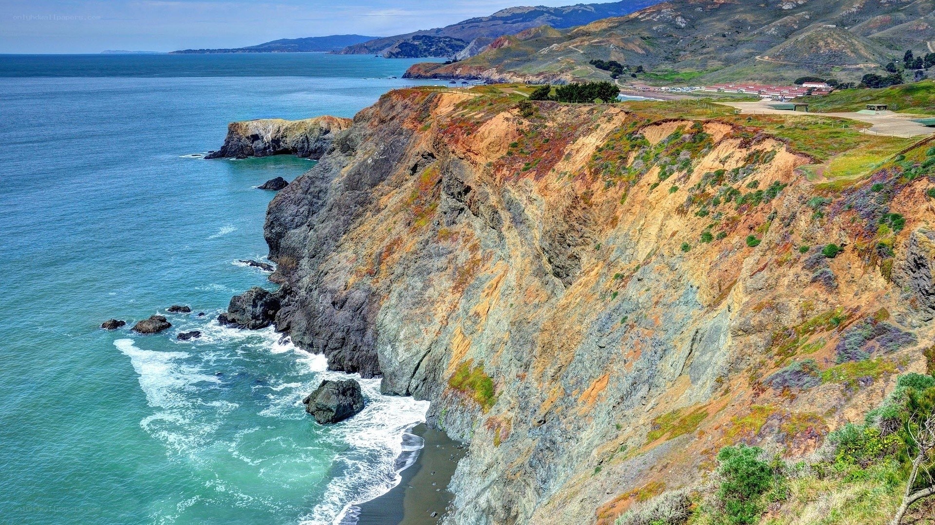 Cliffs overlooking the Pacific coast