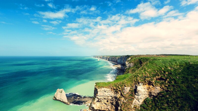 cliffs overlooking the sea