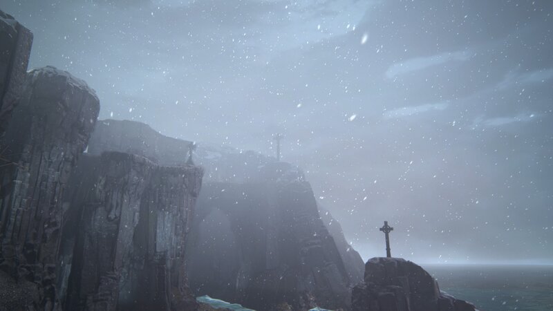 Cliffs with Crosses