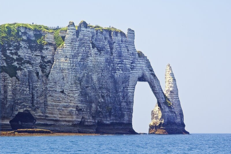 Cliffs with natural arch in Étretat