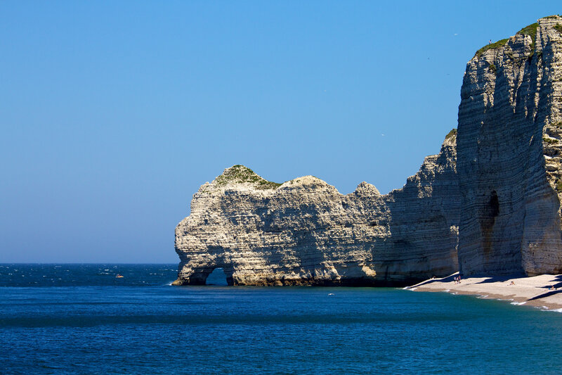 Cliffs with Sea Arch — Blue, Serene