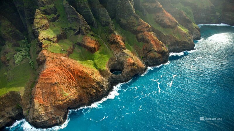 Cliffs with Sea Cave — Blue, Dramatic