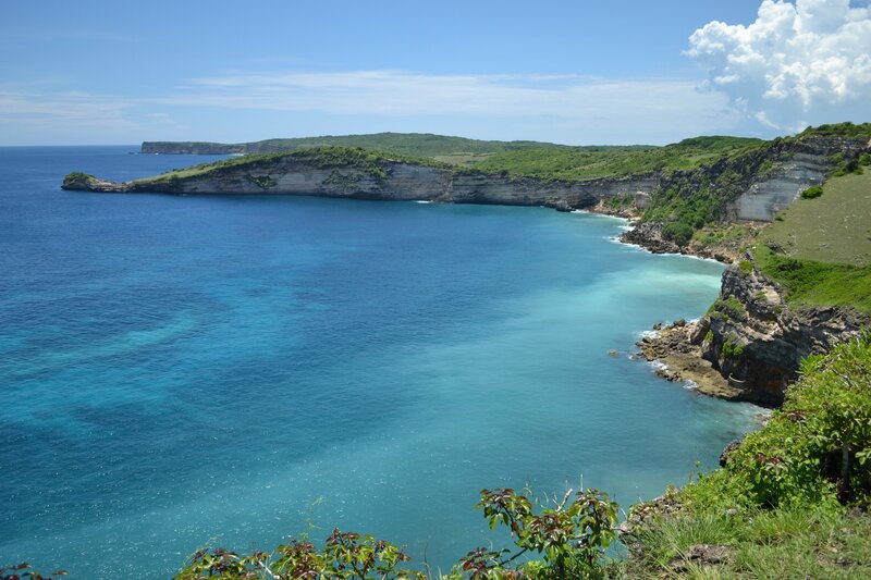 Cliffside Bay Coastline — Blue