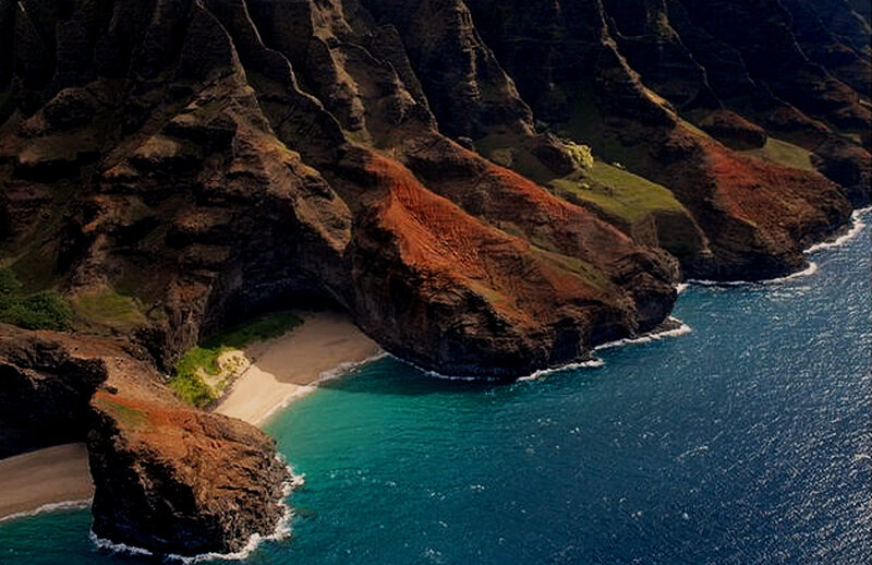 Cliffside Beach Cove — Blue, Dramatic