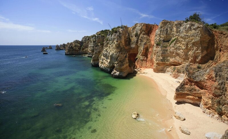Cliffside Beach Cove — Blue, Serene