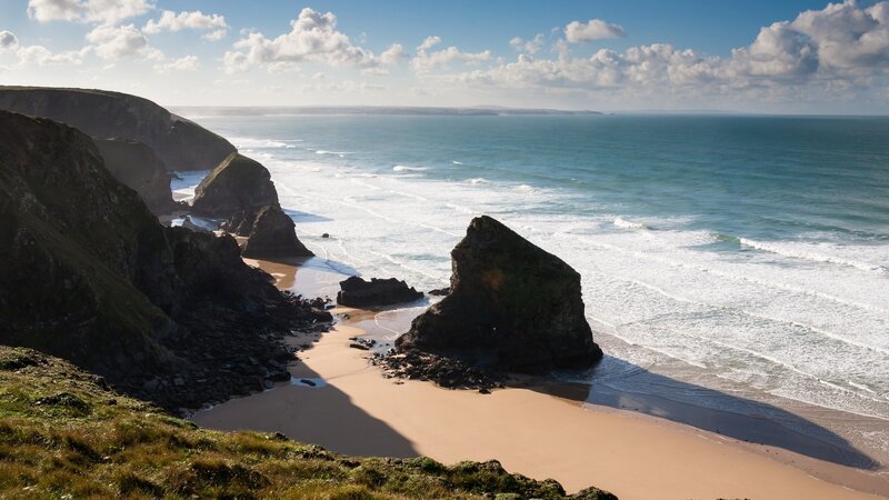 Cliffside Beach with Rocks