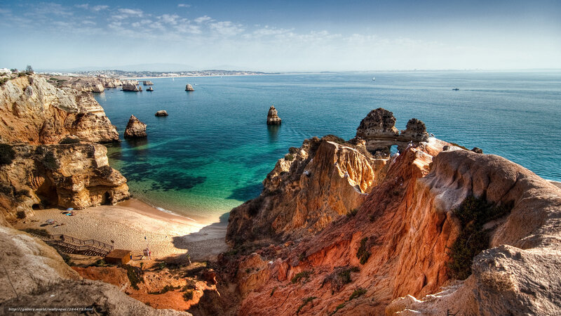 cliffside beach with sea stacks