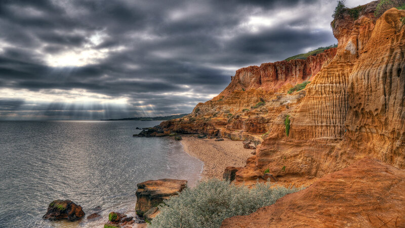 Cliffside Beach with Sea