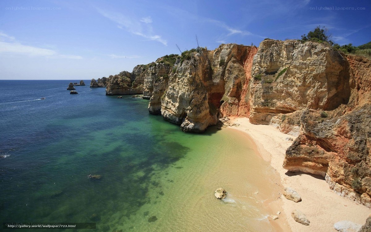 cliffside beach with turquoise water