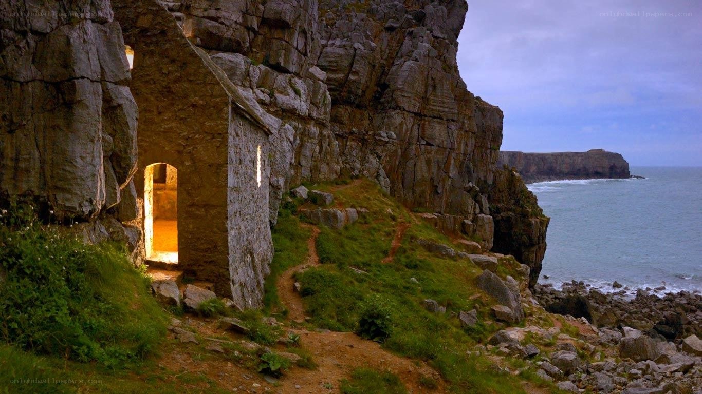 cliffside chapel by the sea
