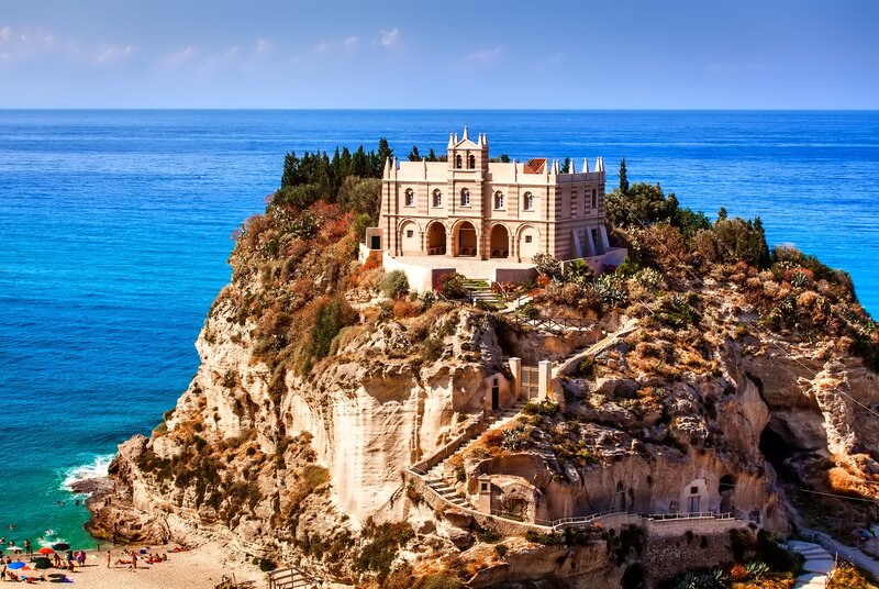 Cliffside Church by Sea