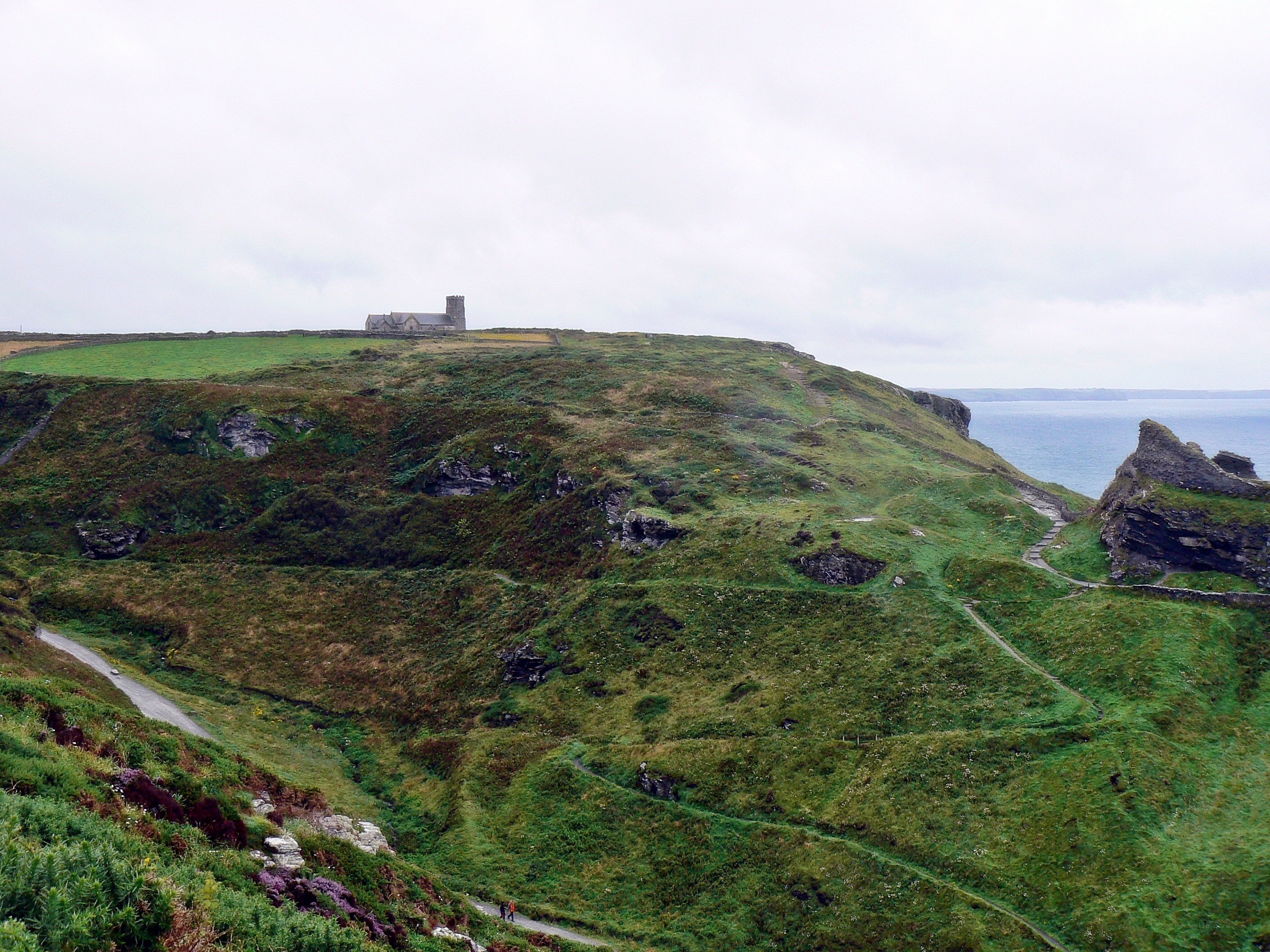 cliffside church overlooking the sea