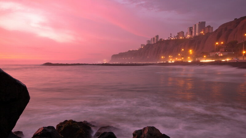Cliffside City at Dusk