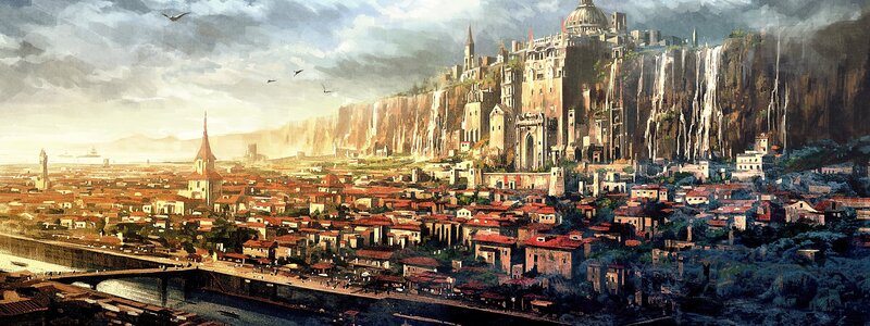 Cliffside Cityscape