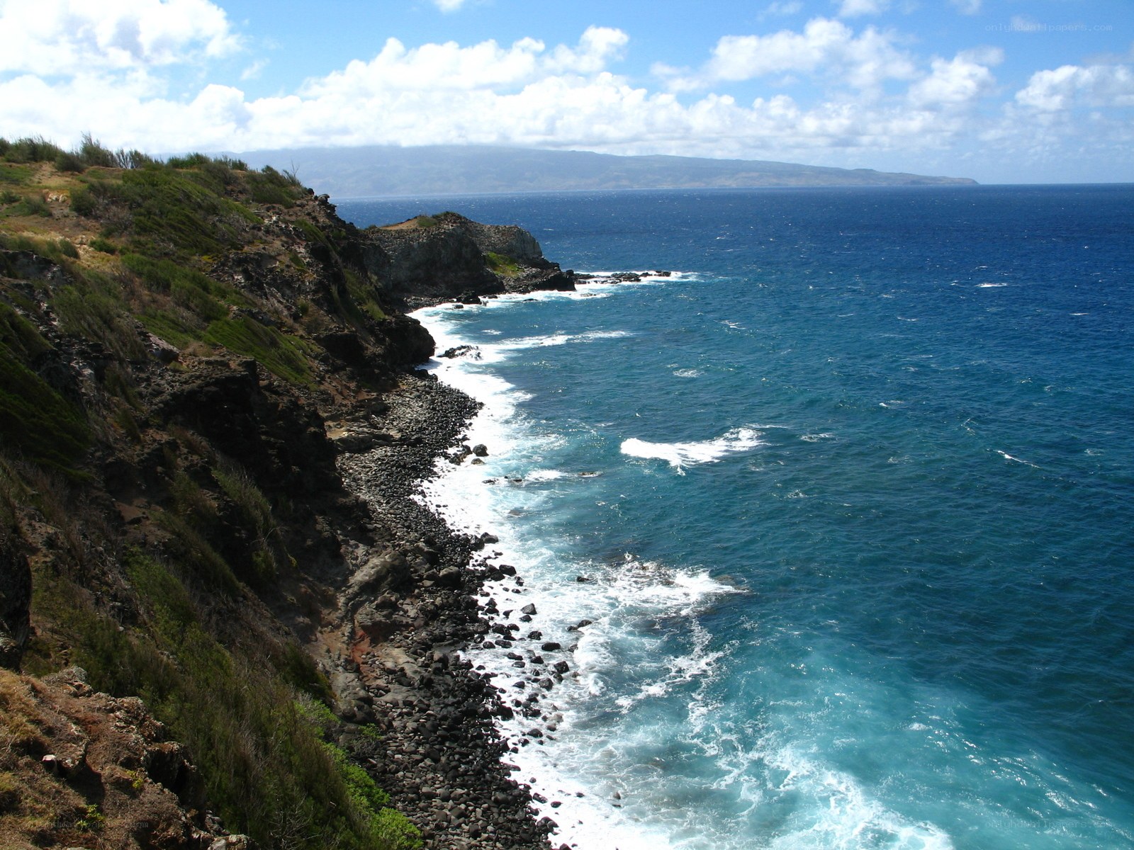 cliffside coast with ocean view