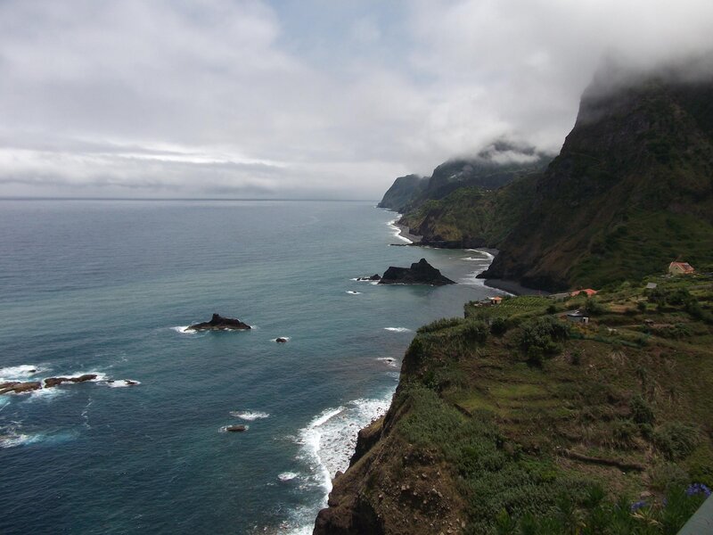 cliffside coast with ocean view