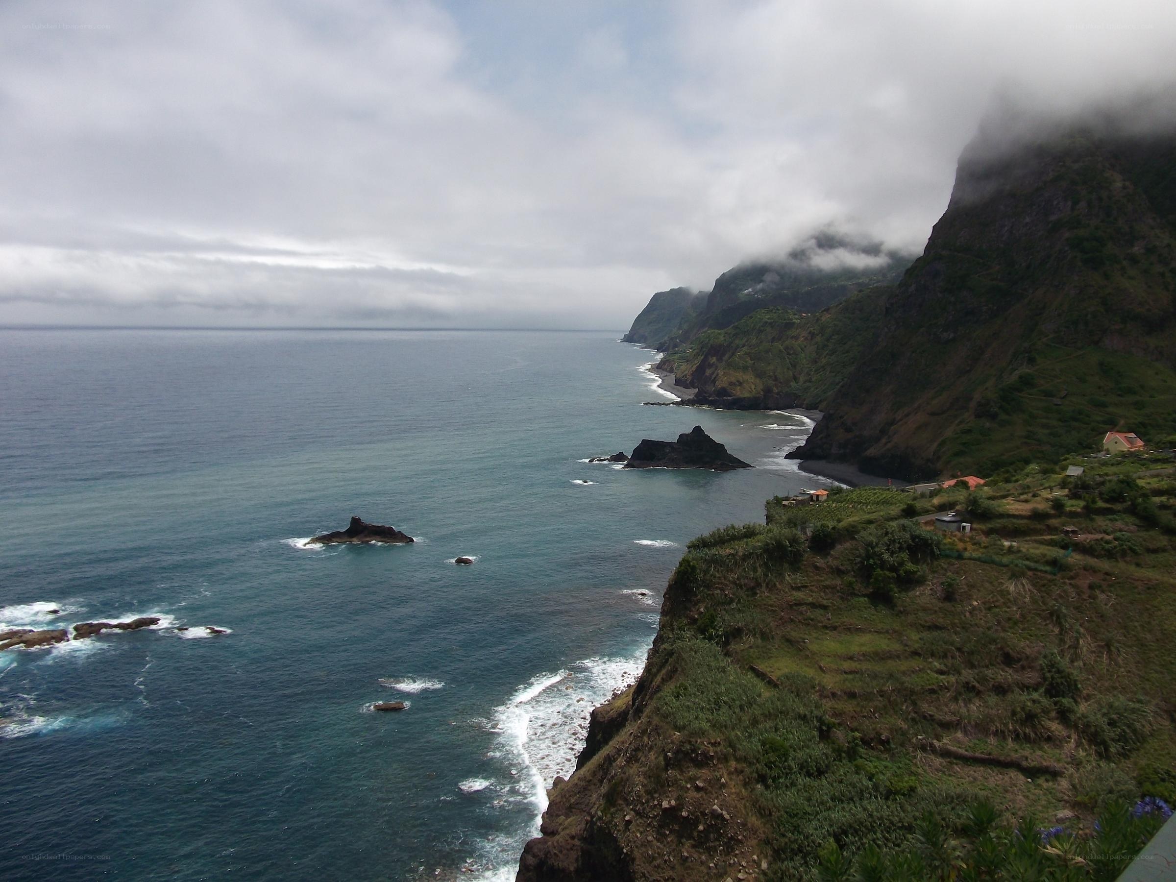 cliffside coast with ocean view