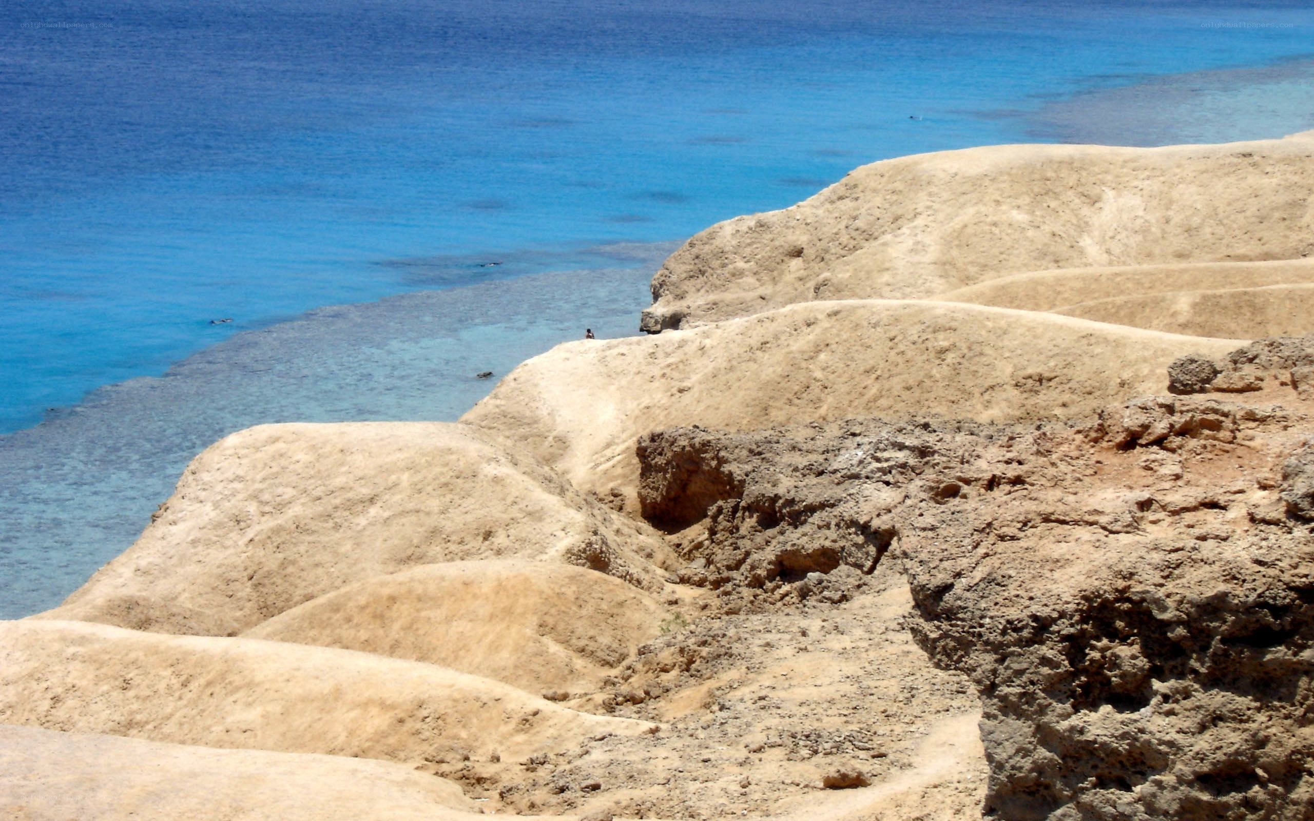 cliffside coast with turquoise water