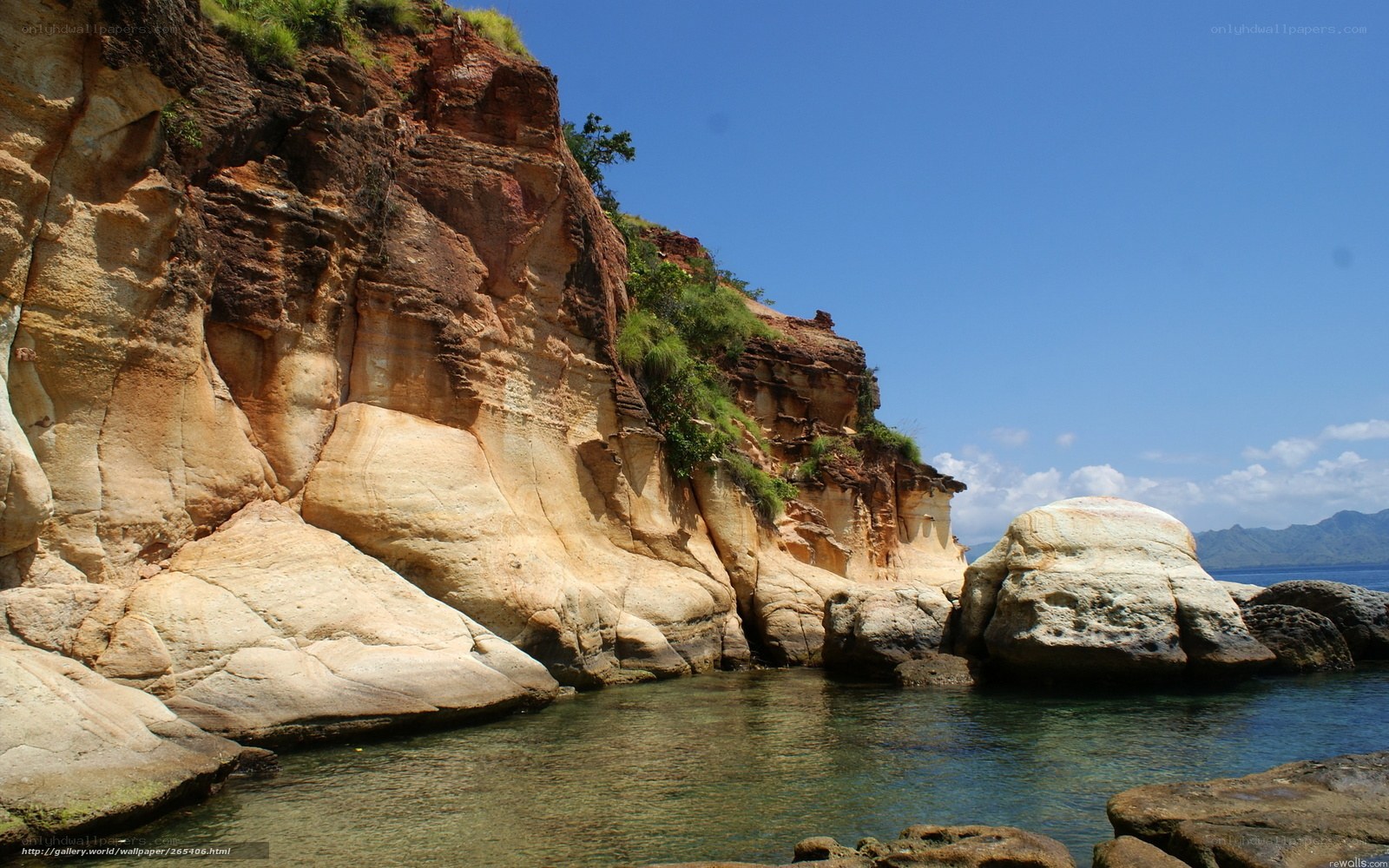 Cliffside coastal cove