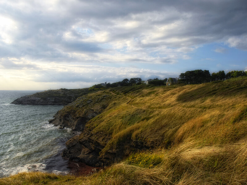 Cliffside Coastal Landscape — Blue