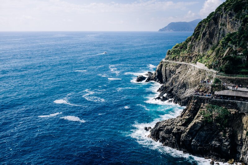 Cliffside Coastal Road — Blue